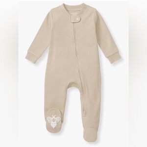 Beige Baby One Piece Burt’s Bees Organic Cotton